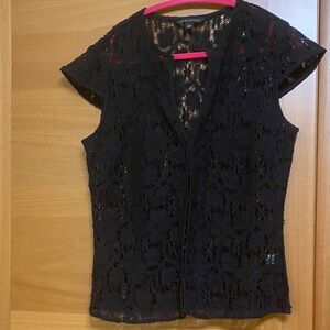 Banana Republic Black Lace Blouse